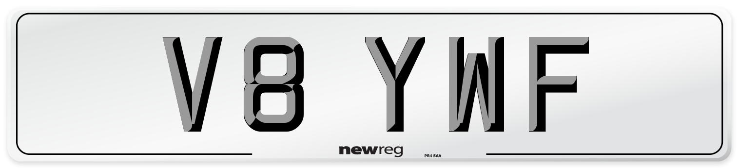 V8 YWF Number Plate from New Reg